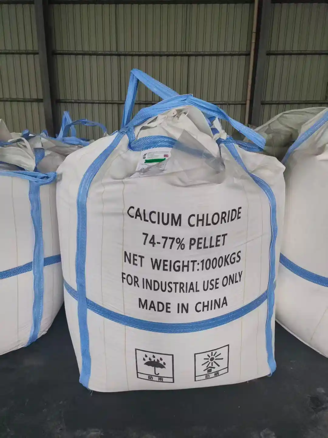 Calcium chloride 1,000kg bulk bags ready for UK winter supply