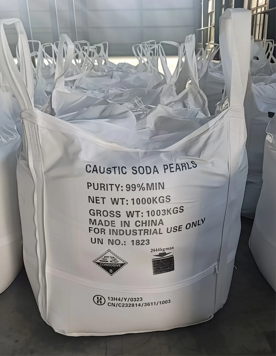Caustic Soda Pearls 1000kg Jumbo Bag Packaging